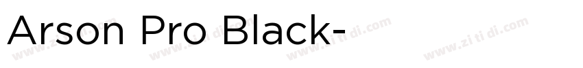 Arson Pro Black字体转换